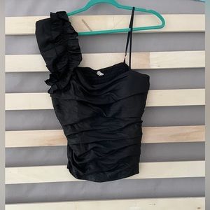 Myth NYC Black One Shoulder Top